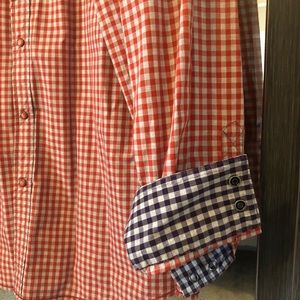 Pearl snap gingham shirt